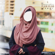 Glam Touch Full Coverage Plain Hijab - Diamond Georgette | image