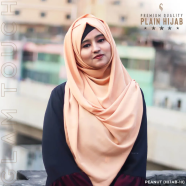 Glam Touch Full Coverage Plain Hijab - Diamond Georgette image