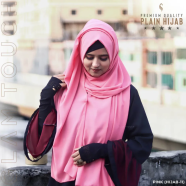 Glam Touch Full Coverage Plain Hijab - Diamond Georgette image