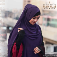 Full Coverage Plain Hijab - Diamond Georgette image