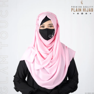 Glam Touch Full Coverage Plain Hijab - Diamond Georgette image