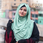 Glam Touch Full Coverage Plain Hijab - Diamond Georgette image