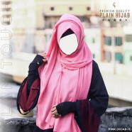 Glam Touch Full Coverage Plain Hijab - Diamond Georgette image
