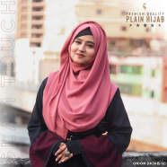 Glam Touch Full Coverage Plain Hijab - Diamond Georgette image