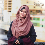 Full Coverage Plain Hijab - Diamond Georgette image