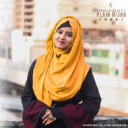 Glam Touch Full Coverage Plain Hijab - Diamond Georgette image