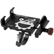 Full Metal Aluminum Alloy Anti-Slip Bracket Mobile Holder For Motorcycle Scooter Cycle Outdoor Handle Holder With Setup Fittings image