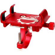 Full Metal Aluminum Alloy Anti-Slip Bracket Mobile Holder For Motorcycle Scooter Cycle Outdoor Handle Holder With Setup Fittings image