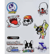 Full Page Reflecting Multi Sticker Self Adhesive For Motorcycle And Car- (1 Sheet) image