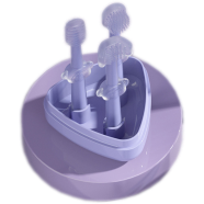 Full Silicone Baby Hand brush Children's Silica Gel Three Dimensional Body Milk for Training, Toothbrush, Safe Silicone Brush Soft Bristled / Teether CN - 3pcs Set image