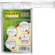 Fully Transparent ID Card Holder Badge Holder for Vertical Cards Only (Pack of 1) image