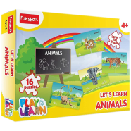Funskool 16 Pcs Puzzles Play And Learn-Pet Educational Large Size Creative Toy Kids image