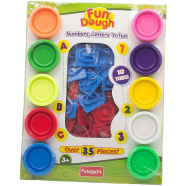 Funskool Fundough Playset: Numbers, Letters And Shapes - 35 Pcs Multicolour Set for Ages 3 Plus