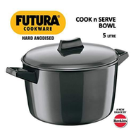 Futura Hard Anodised Cook-n-Serve Bowl 5 L, 23 cm, 4.06 mm icon