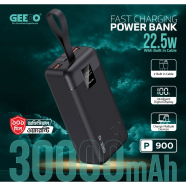 GEEOO P900 22.5W Fast Charging Power Bank 30000mAh | Built-in Type-C And Lightning | Digital Display image