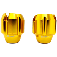 GOYO Branded Alloy Gutli Aluminum Motorcycle Front Slider Protection Cap 1 Pair golden color (goyo_gutli_gold) image