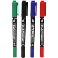GXin Multi Color CD/DVD Waterproof Permanent Marker 2in1 Pen Set With Clip 4 Pcs image