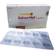 Galvus Met 50 mg, 500 mg Tablet 10's Strip image