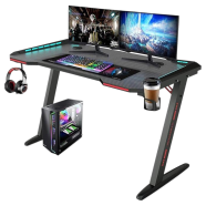 Gaming Desk Z Shaped Large PC | Computer Gaming Desks Tables image