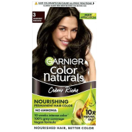 Garnier Color Naturals Creme Hair Colour 70ml Plus 60gm Shade 3 Darkest Brown image