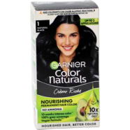 Garnier Color Naturals Creme Riche Nourishing Permanent Hair Color - 1 Natural Black 35ml 30g image