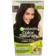 Garnier Color Naturals Creme Riche Nourishing Permanent Hair Color - 3 Darkest Brown 35ml 30g image
