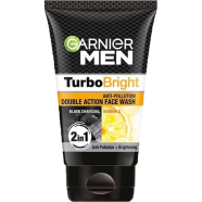 Garnier Men Turbo Bright Anti Pollution Double Action Face Wash 100 gm image