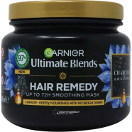 Garnier Ultimate Blends Charcoal And Black Seed Oil Hair Remedy Smoothing Mask - 340ml image