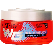 Gatsby Water Gloss - Hyper Solid, Wet Look Hair Gel, Shine Effect, Long Lasting Hold, Non Sticky, Easy Wash Off, Holding Level 7 - 150gm image
