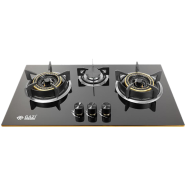 Gazi EG-B712G Smiss 3 Burner LPG Gas Stove Auto Ignition Glass Body