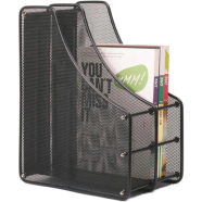 Gbex Multifunction Metal Mesh Magazine Files Storage Holder Frame 2 Layer image