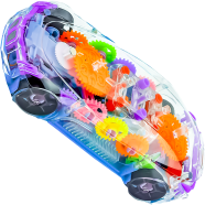 Premium Quality Concept Racing Car Toy - Musical, 360 Degree Rotating Transparent Car