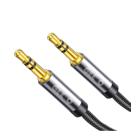 GEEOO HD Audio Line 3.5mm Universal 2 Meter Fabrics AUX Cable Black - AUX35