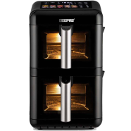 Geepas Dual Basket Digital Air Fryer Rapid Air Technology image