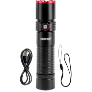 Geepas GFL51065 Rechargeable Zoomable LED Flashlight and Torch Light image