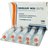 Gensulin M30 30 70 100 Iu Per Ml Penfill 3 ml Cartridge 5's Pack image
