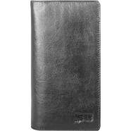 Genuine Leather Long Wallet Black image