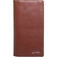 Genuine Leather Long Wallet Brown. image