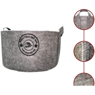 Geo Fabric Grow Bags | High Quality Geo Grow Bag | Gray – 600GSM | Small Round Bed 24x8 Inch image