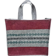 Geo Fabrics Shopping Bag | Medium Bag- 14x12x6 Inch image