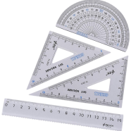 Geometry Ruler Combination Sets, 4 Pcs