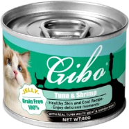Giba Cat Can Food Jelly - Tuna and Shrimp 80g | Healthy Skin and Coat Recipe image