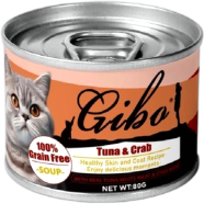 Giba Cat Can Food Soup - Tuna and Crab 80g | Healthy Skin and Coat Recipe image