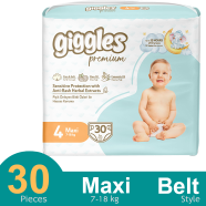 Giggles Premium Belt System Diaper Anti Rash (Maxi) (7-18 Kg) (30 Pcs) image