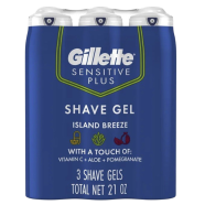 Gillette Island Breeze S. A. Shave Gel Combo 3 pcs X 198 gm image