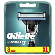 Gillette Mach 3 -Bladed Cartridges With Comfort Gel Bar Pack of 8 image