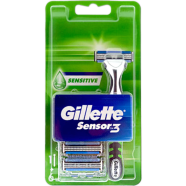 Gillette Sensor 3 Razors Sensitive Razors 1pcs Blades 6pcs image