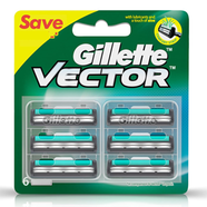 Gillette Vector Shaving Razor Blades - 6 Cartridge - CT0062 icon