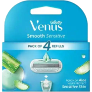 Gillette Venus Smooth Glidestrip Aloe Vera Extracts Razor Blades For Women 4 pcs image