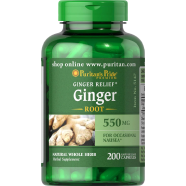 Ginger Root by Puritan’s Pride Supports Digestive Health 550 mg 200 Capsules image